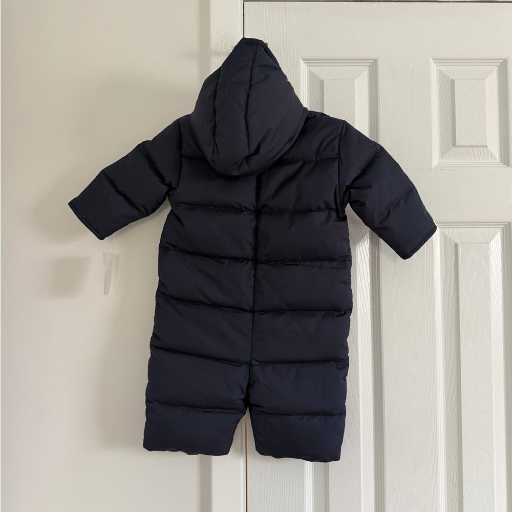 NWT Ralph Lauren Kids Baby Hooded Puffer Snowsuit Blue Red 9 Months - Picture 3 of 5